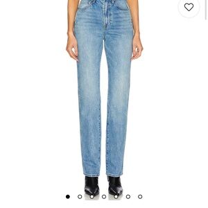 GRLFRND Sara Super High Rise Slim Straight Jeans 28